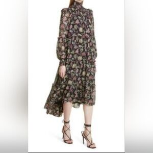 Rika Tiered Paisley High-Low Dress